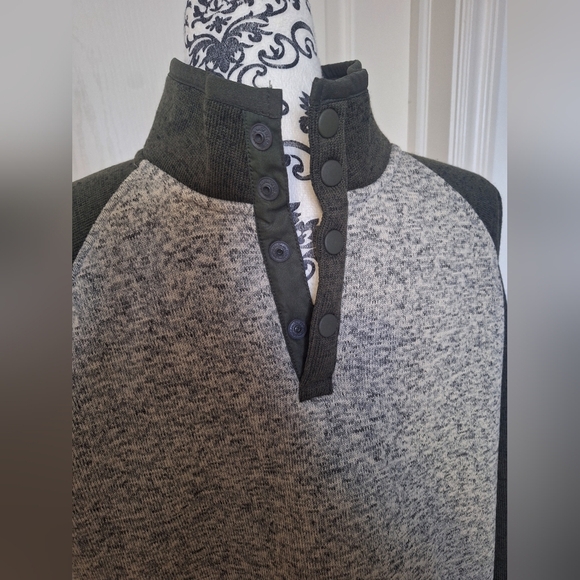Lucky Brand mens M Navy green & grey sweater - Picture 4 of 4
